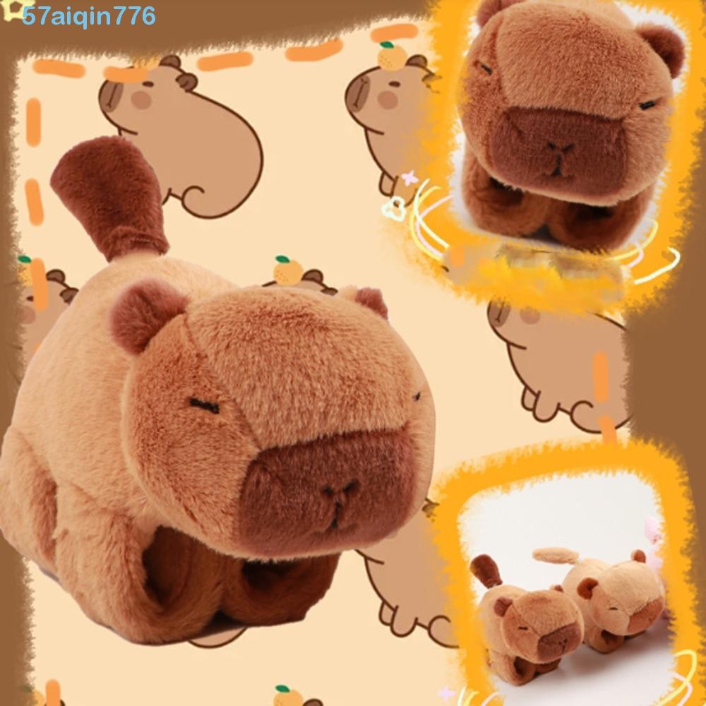 Capybara Slap Snap Plush Wristband Animal Plushie Bracelet