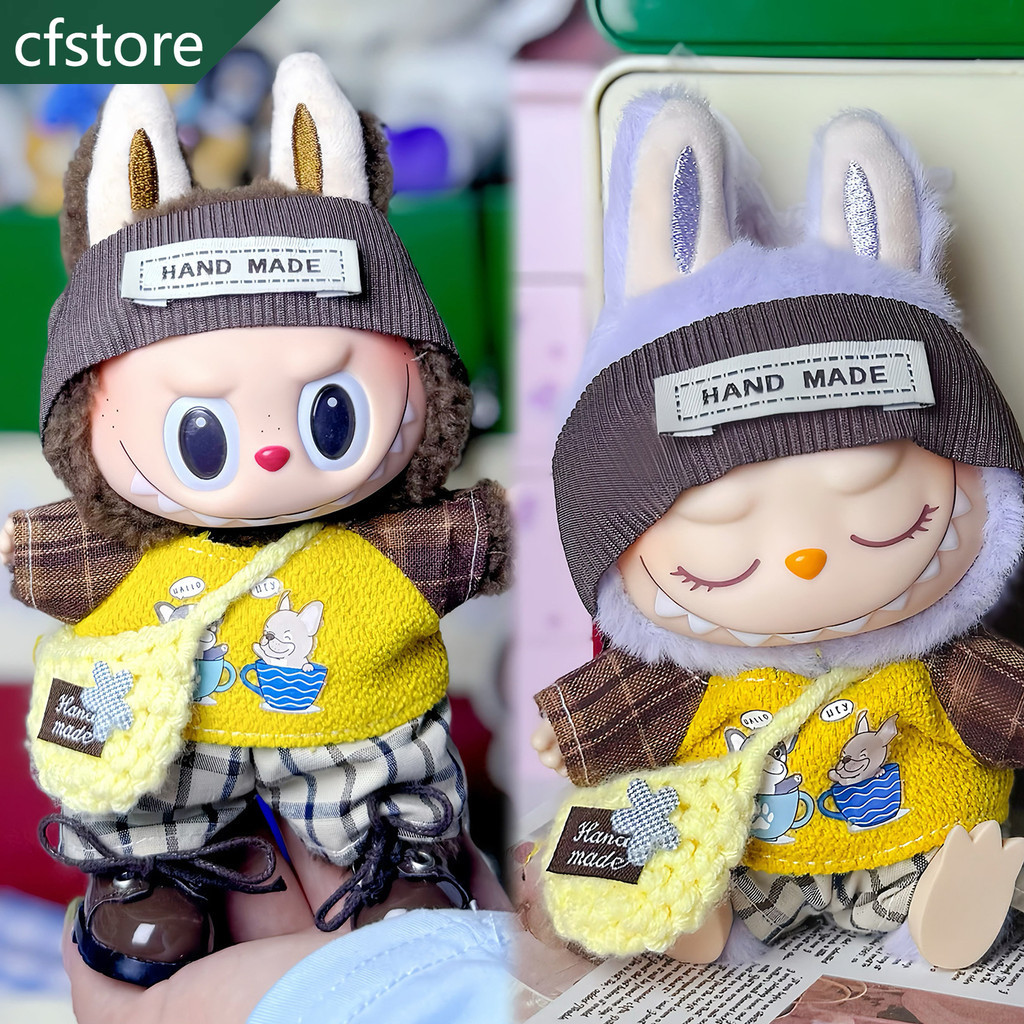 (No dolls) For 17 cm labubu clothes pendant labubu outfits clothes cool ...