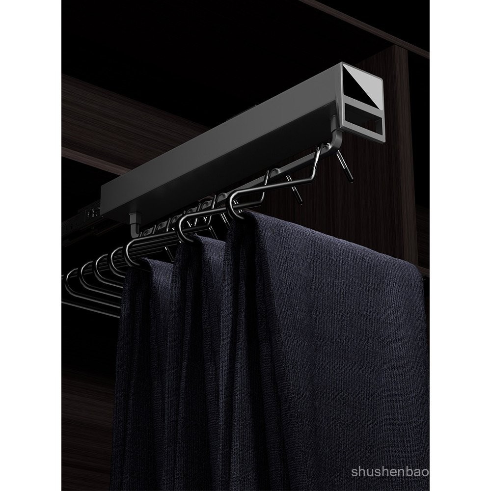Pants Rack Hanger Household Retractable Slide Rail Wardrobe Built-in ...