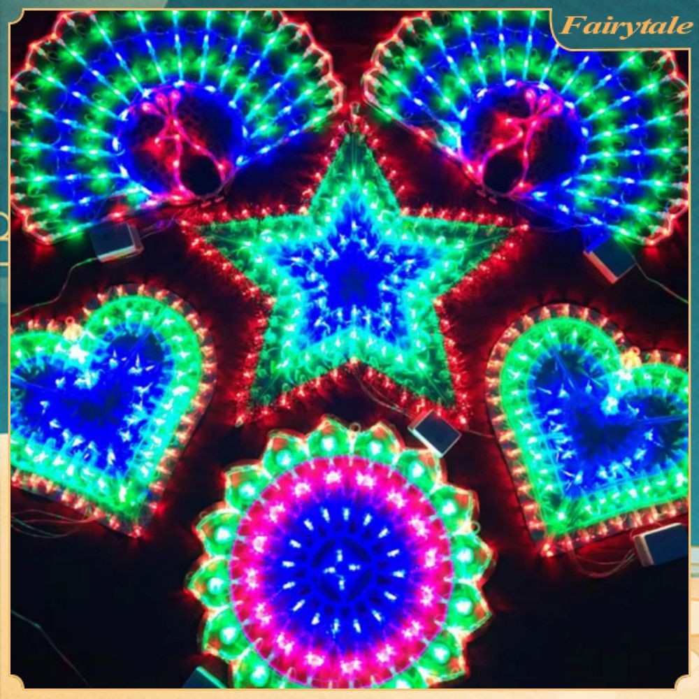 Led Lantern Peacock Light Love Light Five-pointed Star Sun Light String ...
