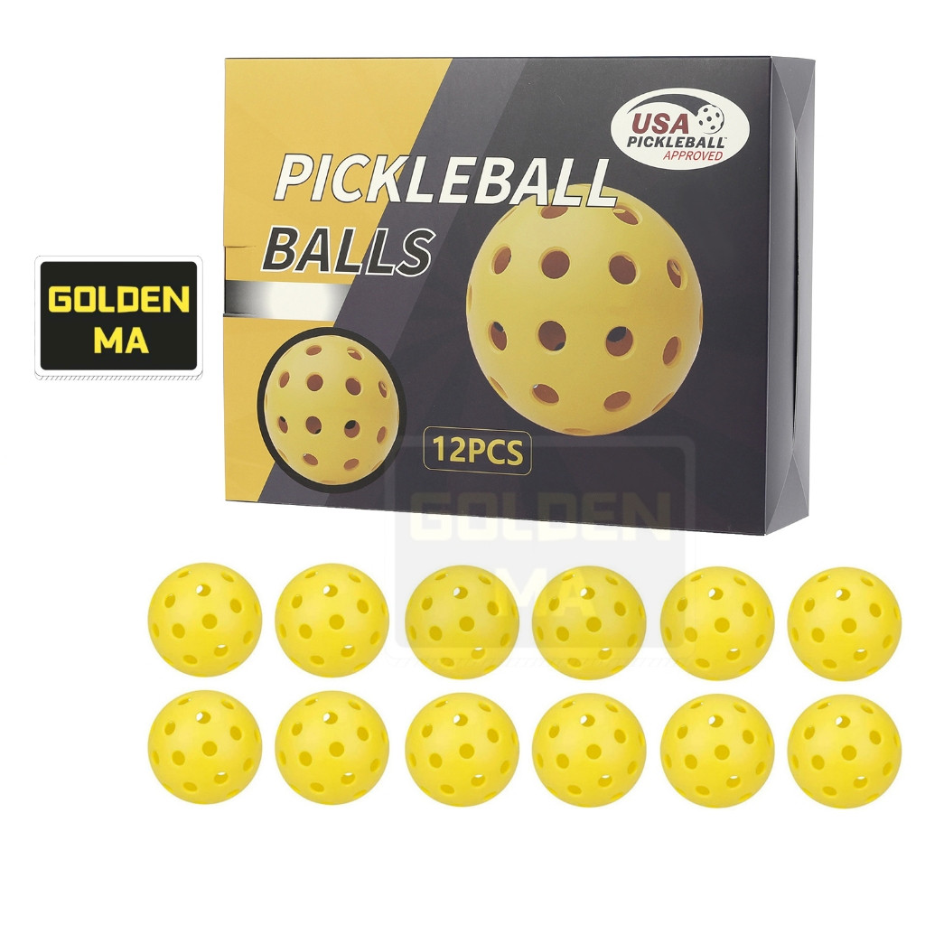 COBIKU USAPA Approved Outdoor Pickleballs - 40 Holes, Perfectly Balanced, High Visibility Green (6 Pack)