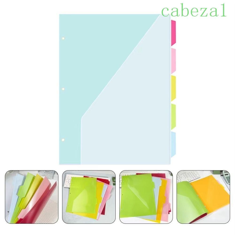 CABEZA 5Pcs File Folders, with Pockets and Tabs Colored Labels Index ...
