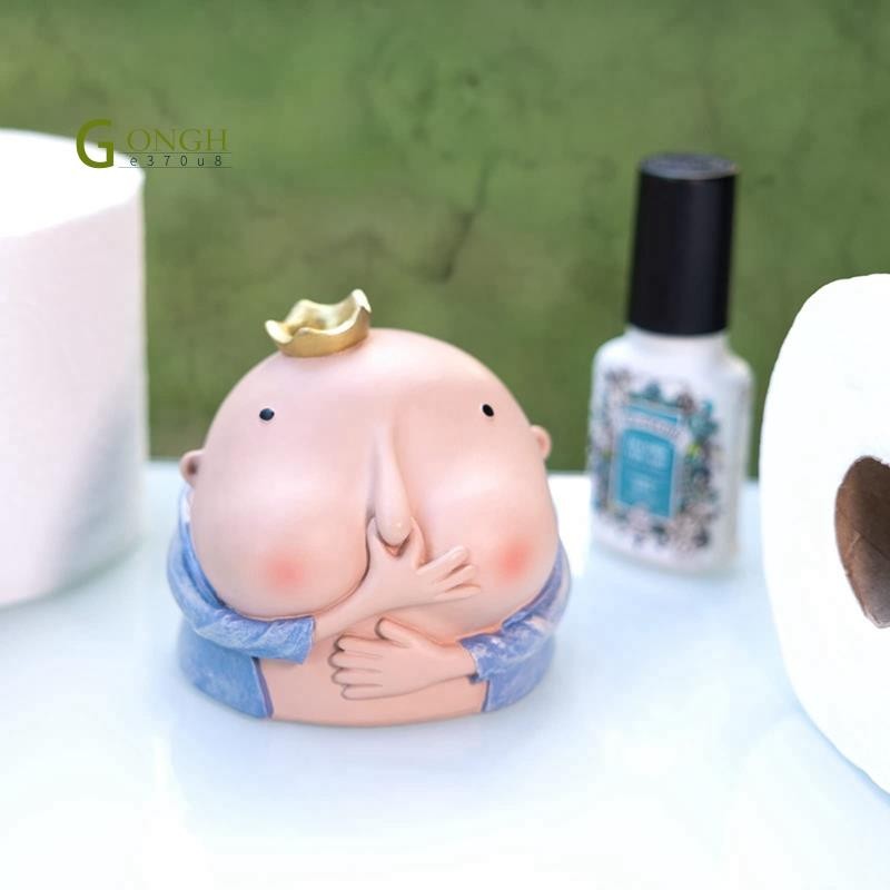 StinKing - Boy Holding Nose Sculpture - Primitive Kitschy Figurine ...