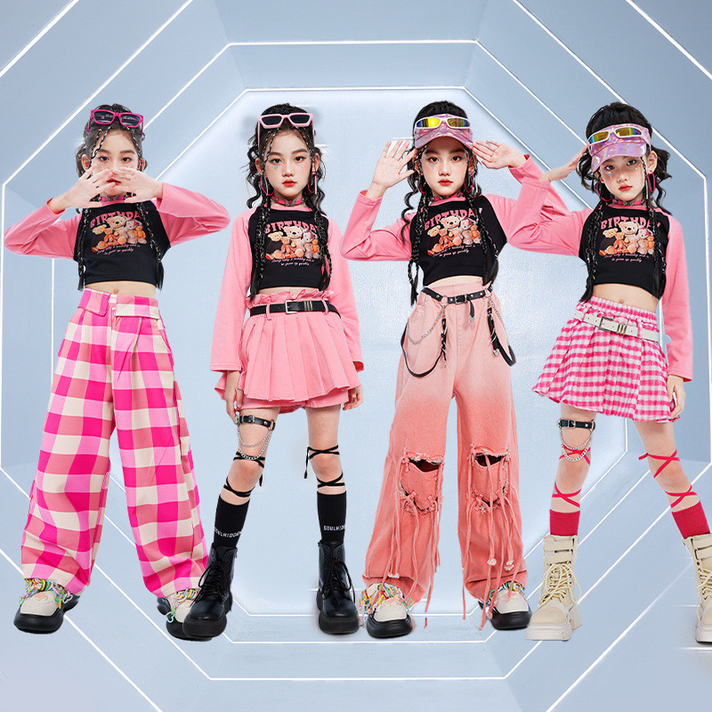 Girls Jazz Dance Costumes Dopamine Street Dance Children hiphop ...
