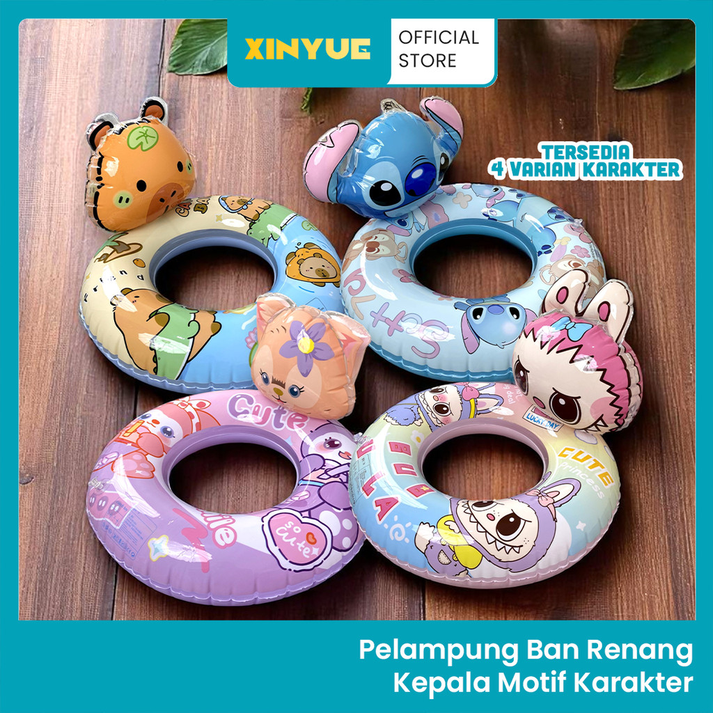 XinYue - Children's Tire Swimming Buoy Cartoon Head Stitch Labubu ...