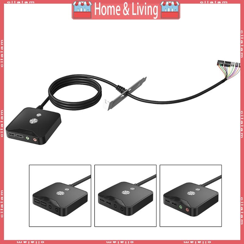 ci PC Host Power Switch Button Switch Box dual USB interfaces dual Port ...