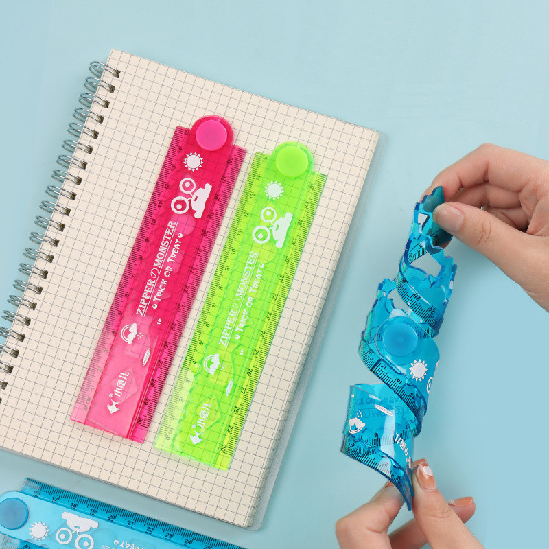 1Pcs 30cm Foldable Soft Flexible Transparent Straight Ruler Creative ...