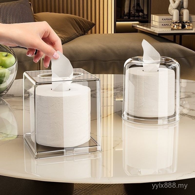 Spot goods tissue box transparent household living room coffee table ...