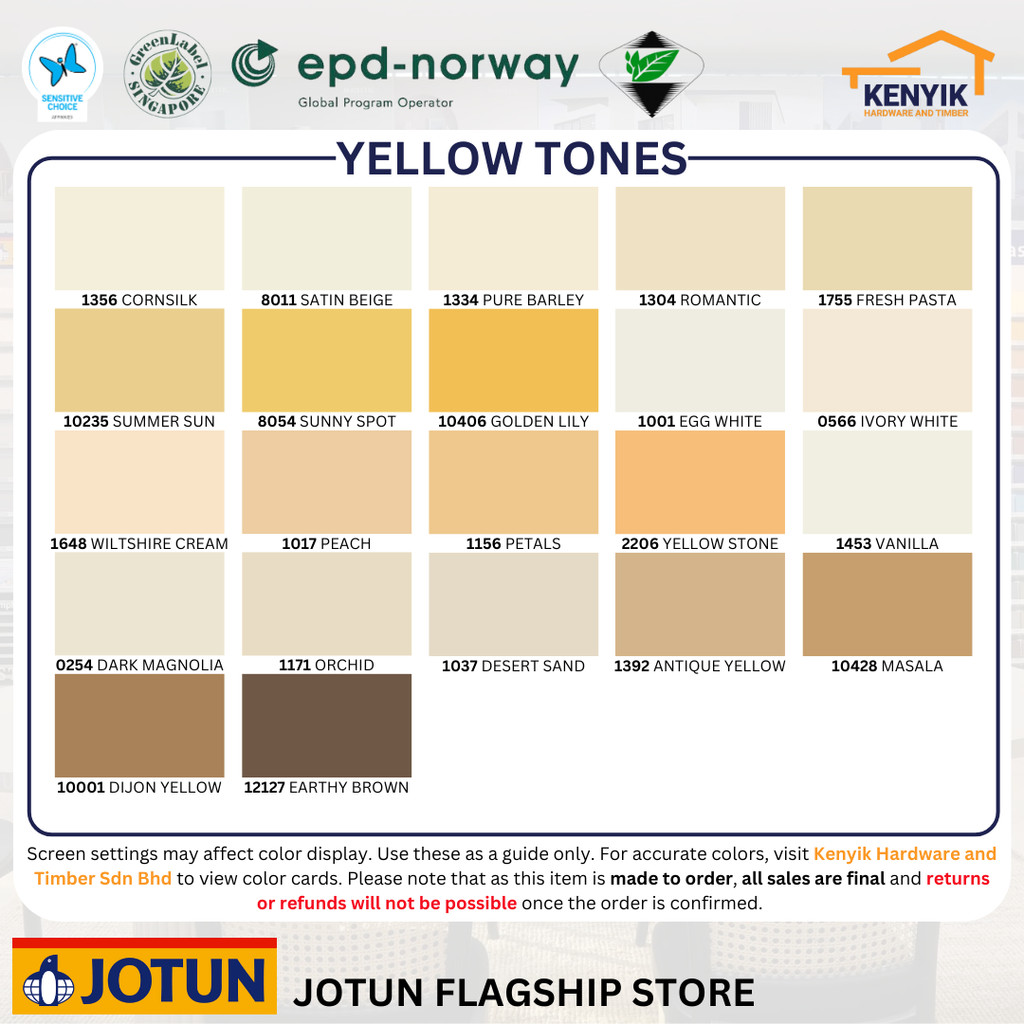 JOTUN 5 Litre Majestic Pure Colour - Super Matt (Interior Paint) (Tak ...