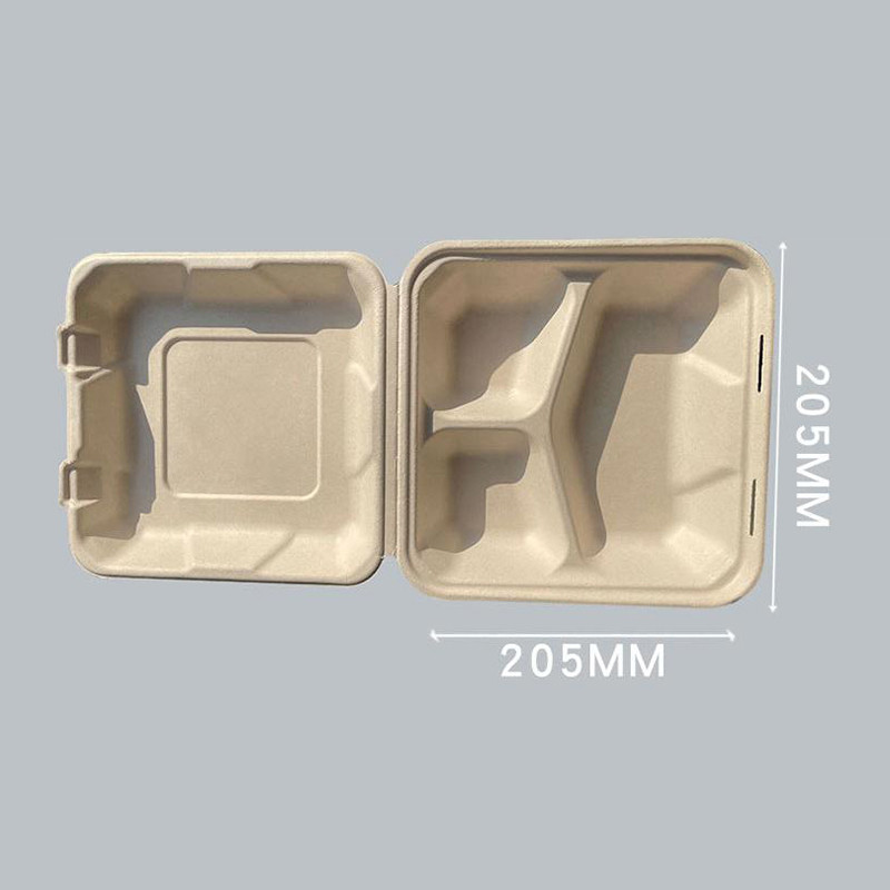 [MMBB] Compostable Disposable 10 Pack 3 Compartment Takeout Lunch Box ...