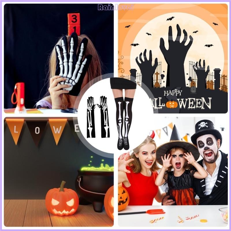 Gissroys Halloween Cosplay vampiro garra guantes uñas para cosplay devil cosume para Halloween y fiesta accesorios uñas niñas, Blanco, Talla única