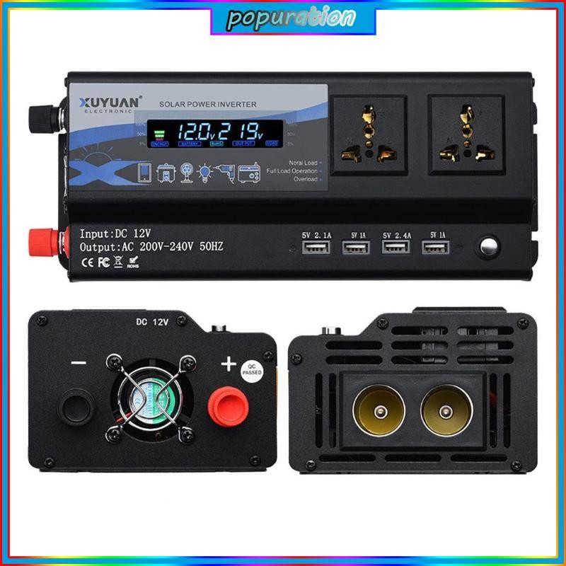 POP 3000W 4000W 6000W Car Power Inverter DC 12V 24V to 220V AC 4 USB ...