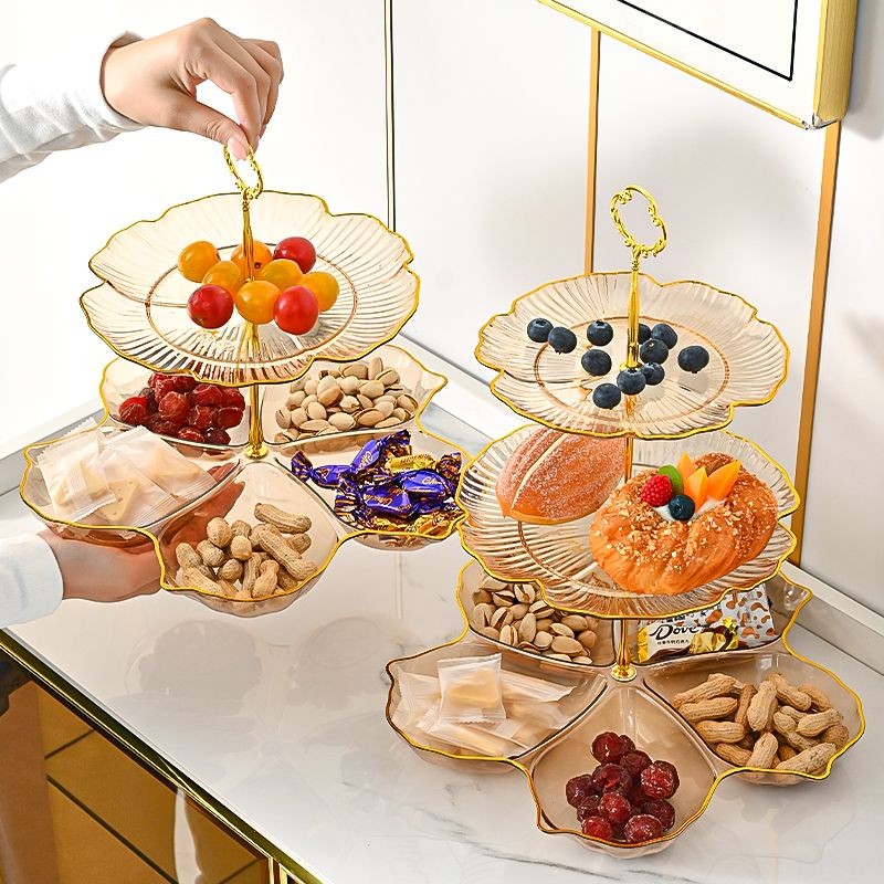 Fruit Cake Eating Rack Cake Plate Stand Display - 3 Tier Rack Arrange ...