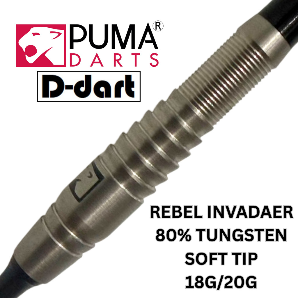 TUNGSTENS SOFT TIP DART - 18G/20G REBEL INVADER 80% TUNGSTEN SOFT DARTS ...