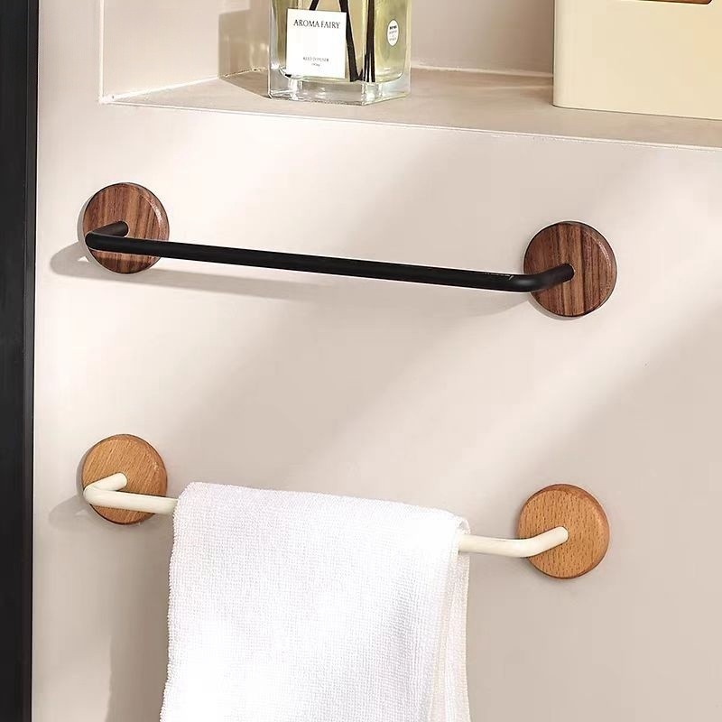 Mini Towel Rack Walnut Towel Rack Slipper Rack Bathroom Perforation ...