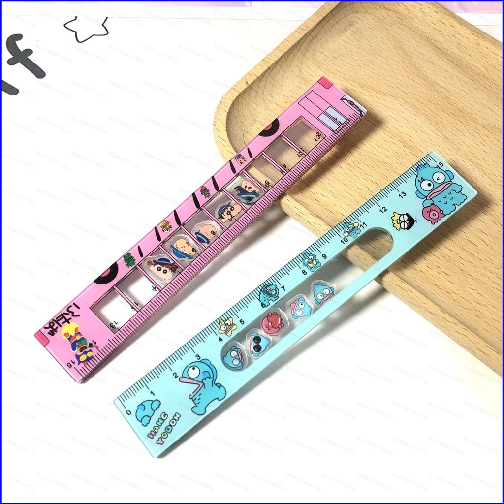 SQ3 Cute Crayon Shin-chan Hangyodon Sandwich Shaking Straight Ruler ...