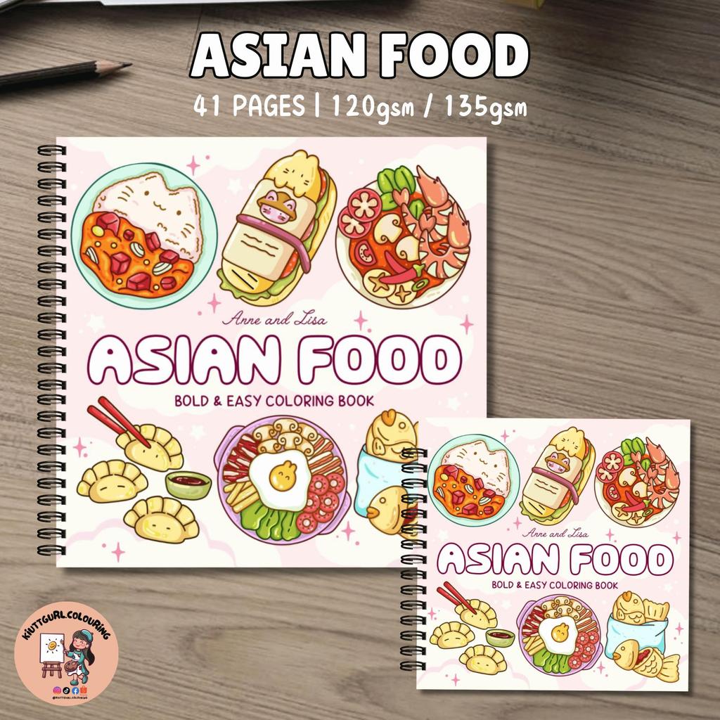 ASIAN FOOD Coloring Books 41pages | Shopee Malaysia
