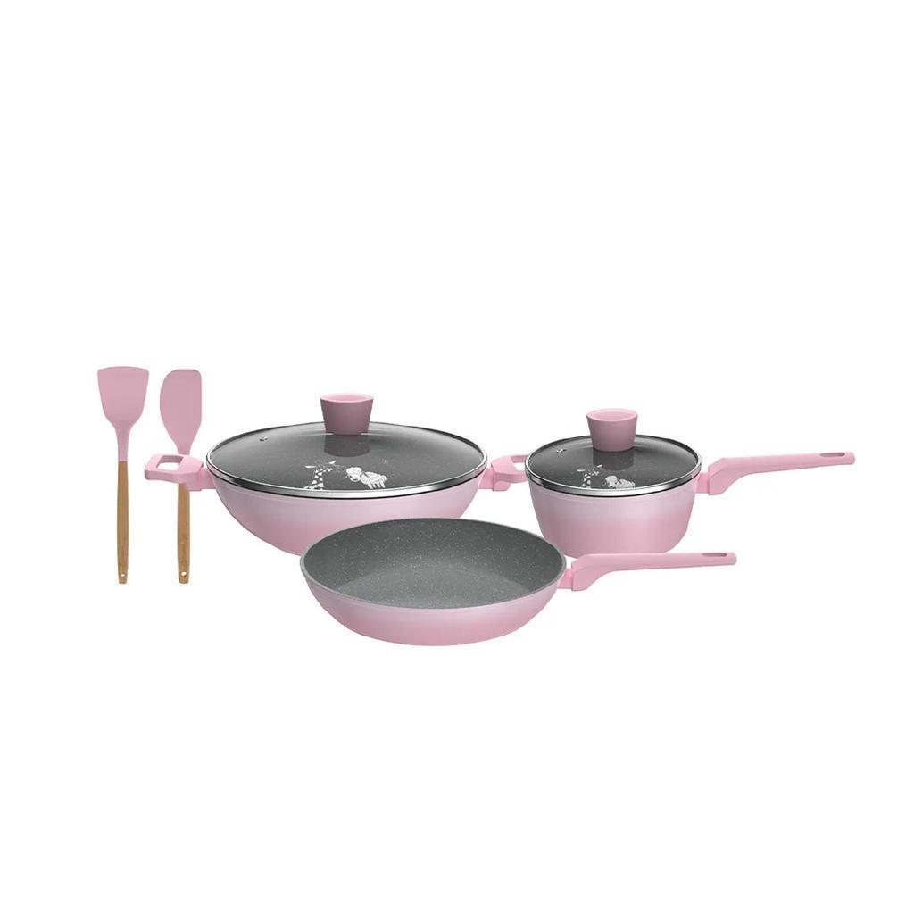 Shogun Ray of Hope Non Stick 7-pcs Cookware Set (28cm Wok + 28cm Frypan ...