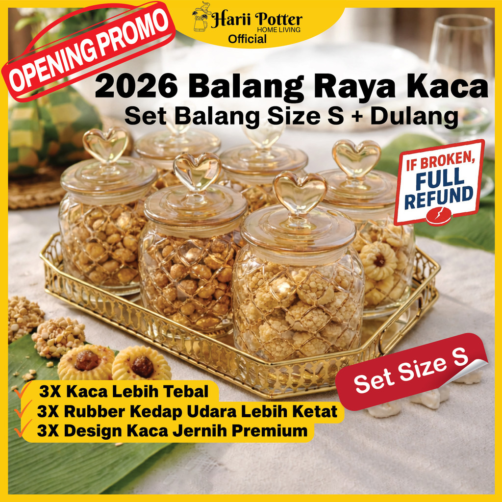 Set Bekas Kuih Raya Set Viral 2026 Set Balang Kuih Raya Kedap Udara ...
