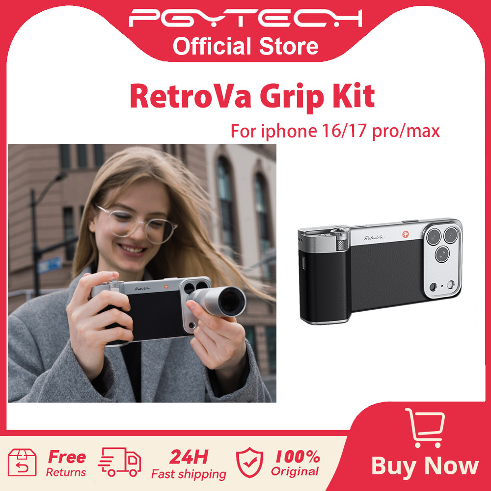 PGYTECH RetroVa Grip Kit For iPhone 16/17 Pro/Pro Max Vintage Case