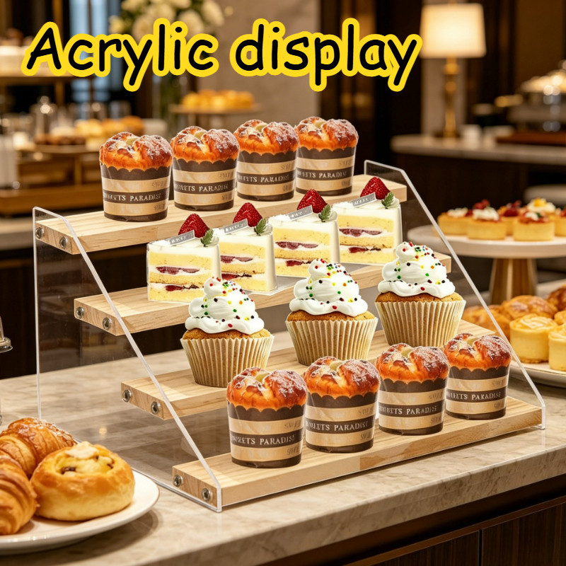 Acrylic Display 2/3/4/5 Floors Transparent Spice Rack Dessert Cake ...