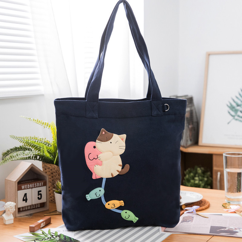 Bo Bo Cat 610080 Cute Cat Large-Capacity Lightweight Shopping Bag All ...