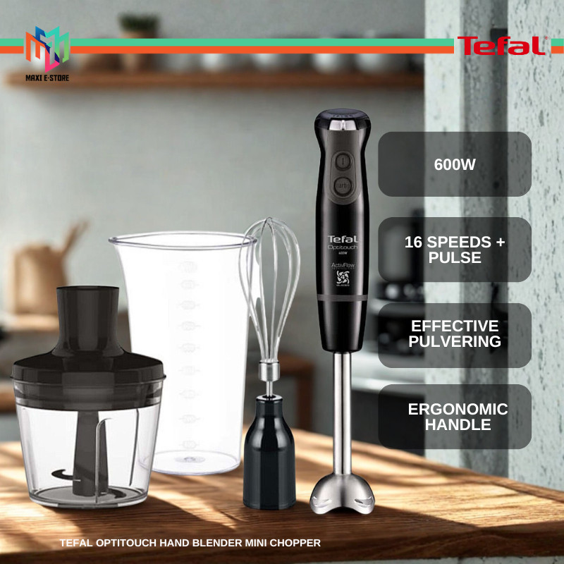 Tefal HB8338 OptiTouch Hand Blender Mini Chopper (500 ml) / Multi Wire ...
