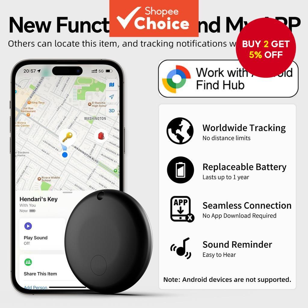 Mini Tag GPS Tracker for Android, Google Find Hub Global Locator, Smart ...