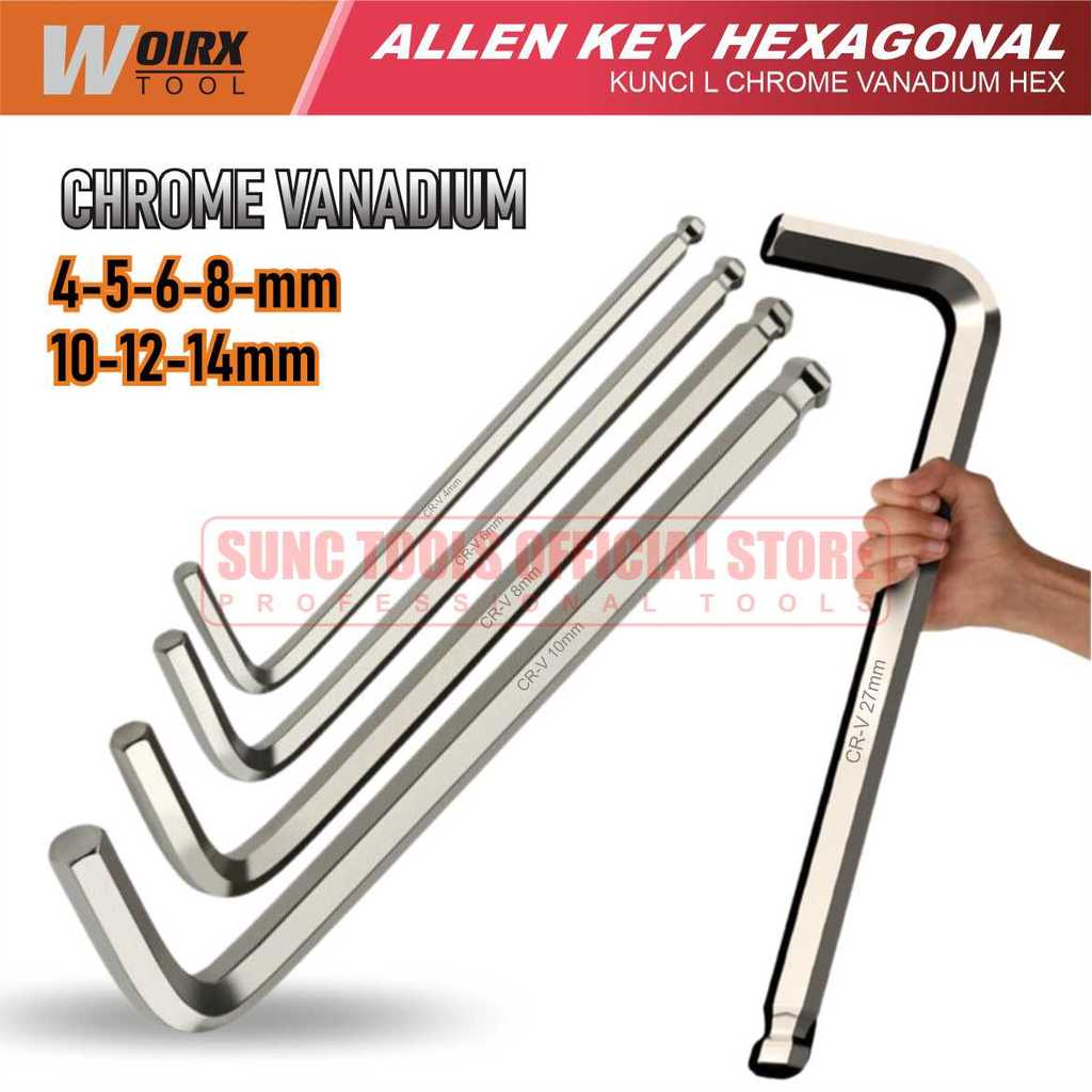 Hexagonal Ball Ballpoint L Key Long Hex Allen Key 4mm 5mm 6mm 8mm 10mm ...