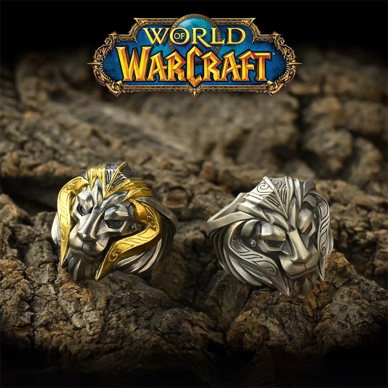 World of Warcraft merchandise: Anduin emblem ring, Stormwind City lion ...