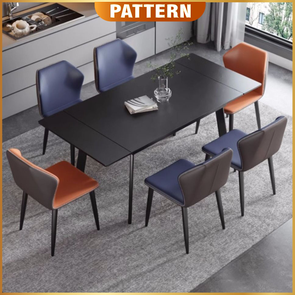 PATTERN Modern Extendable Ceramic Dining Table | Space-Saving Lift-Up ...