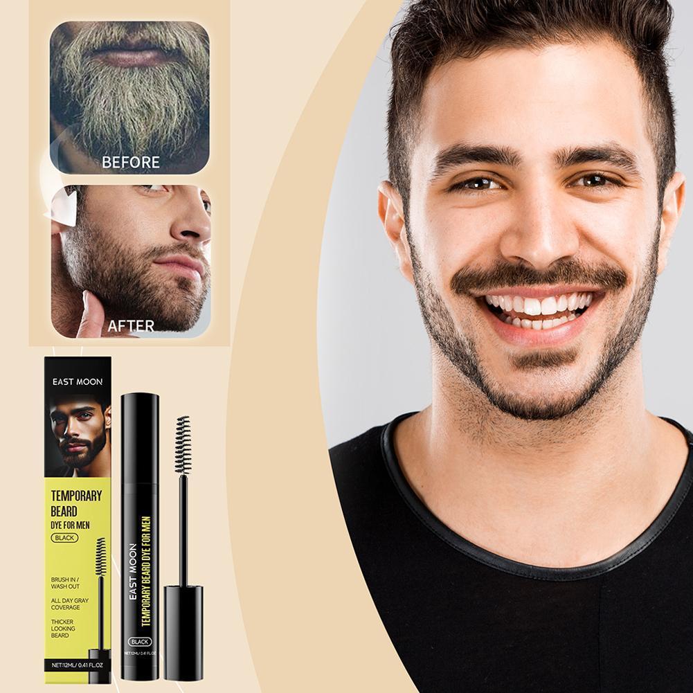 Temporary Beard Dye For Men Black Beard Mustache Eyebrow Moisturizes ...