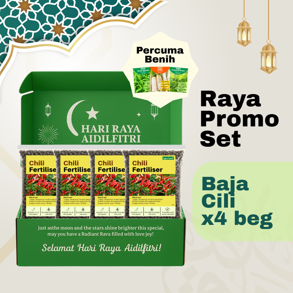 Agro Farm Raya Promo Set Baja Cili 4 Packs Percuma Biji Benih Sayur ...