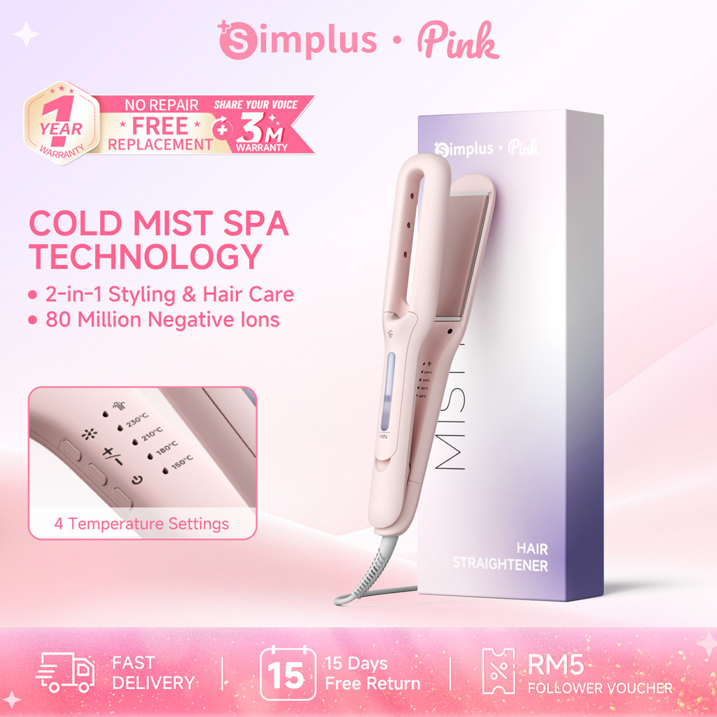 【Influencer pick】SimplusPink Cold Mist Hair Straightener | Beyond Steam ...