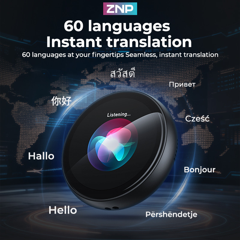 ZNP Saymi AI Companion Device - 60-Language Instant Translator, Offline ...