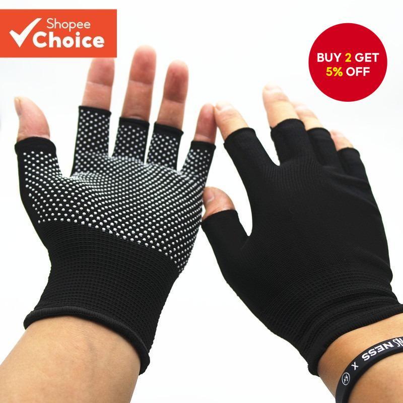 Anti-Slip Workout Gloves - Unisex Flexible Breathable & Stretch For Gym ...