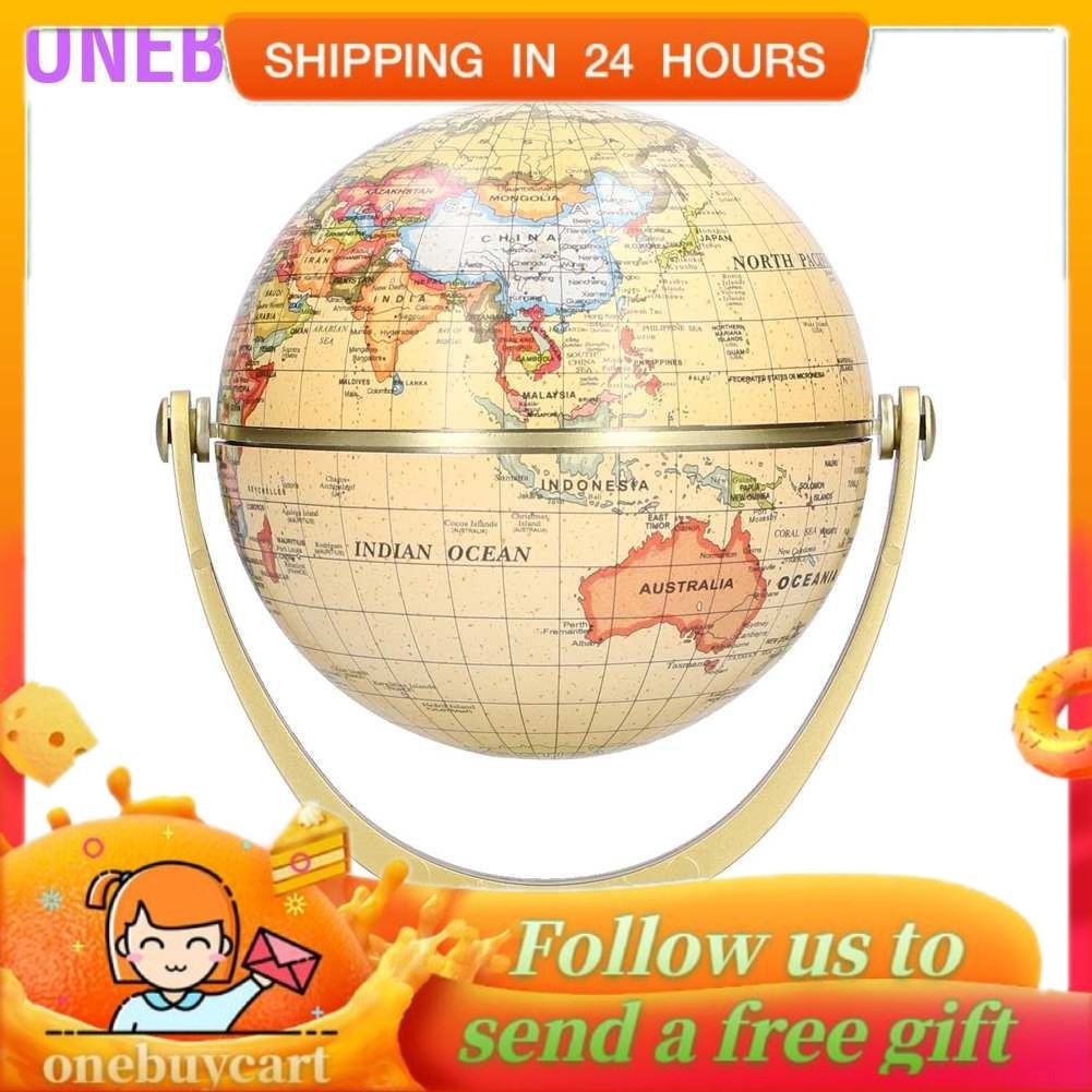 Onebuycart Mini World Map Globe English Edition Desktop Rotating Earth ...