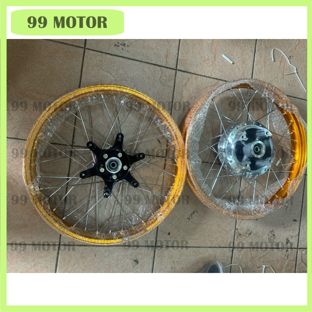 alloy rim set chrome hub Honda RS150 Pnp 1.60x17 RS150R V1 V2 V3 RSX150 ...