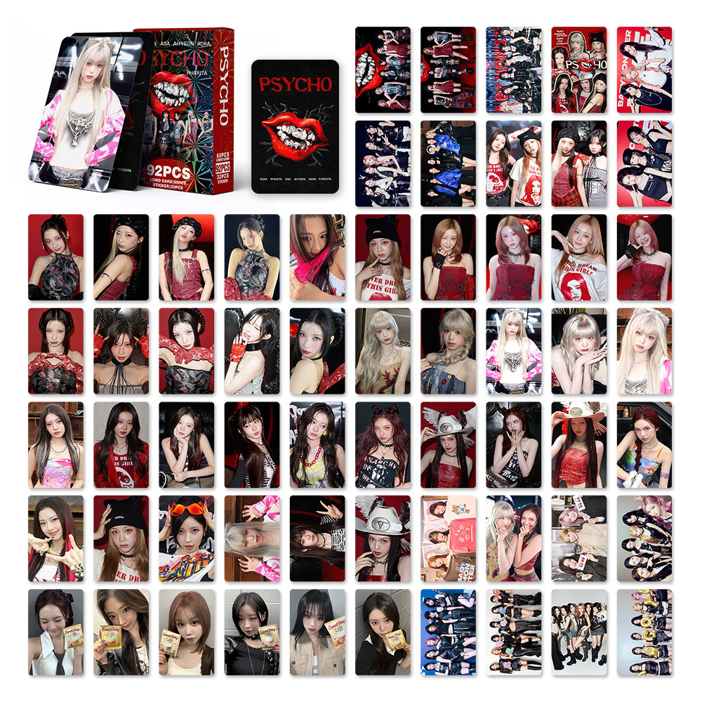 92pcs/box BABYMONSTER PSYCHO Album Lomo Cards WE GO UP HOT SAUCE ...