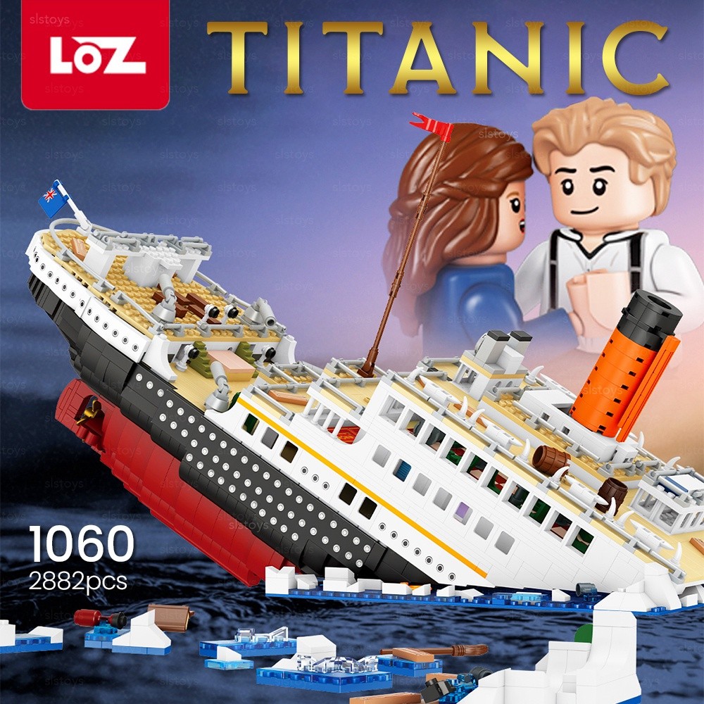 LOZ IDEAS Mini Block Titanic Cruise Ship Vehicle Classic Movie Scene ...