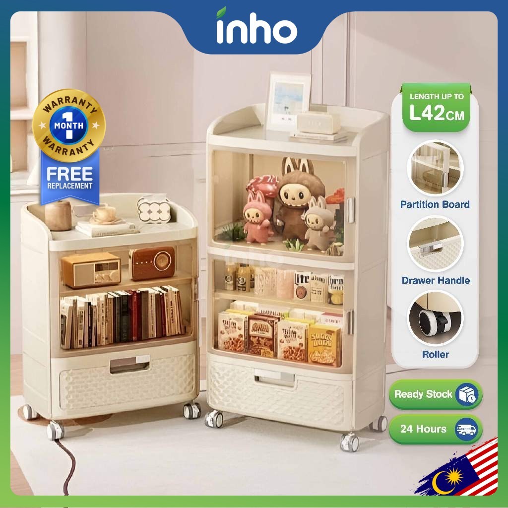 INHO L32/42cm Bedside Storage Cabinet Bedroom Living Room Drawer ...