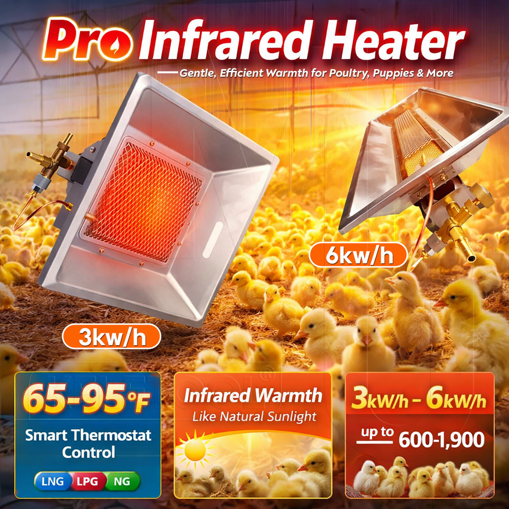 Infrared Gas Brooder Heater Swine 6kw/h Chicken Poultry For Pig Duck ...