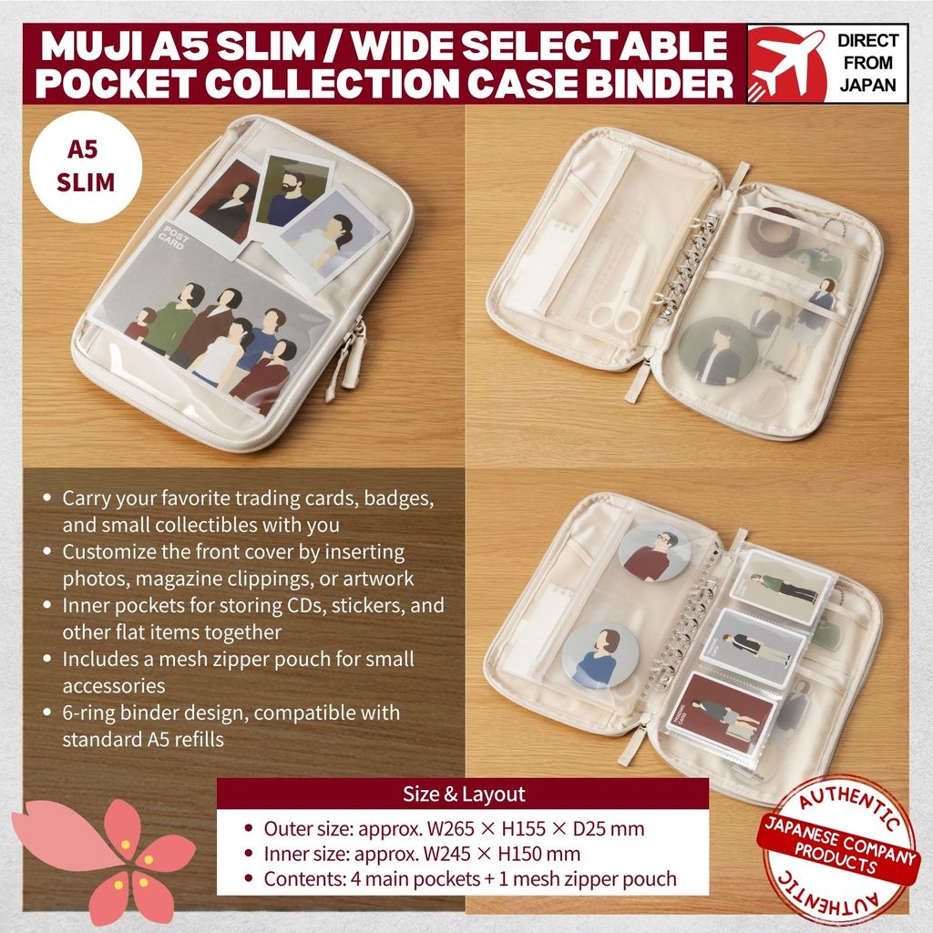 MUJI Selectable Pocket Collection Case Binder  Direct from Japan | Trading  Card / Photo / Ticket Organizer | Shopee Malaysia