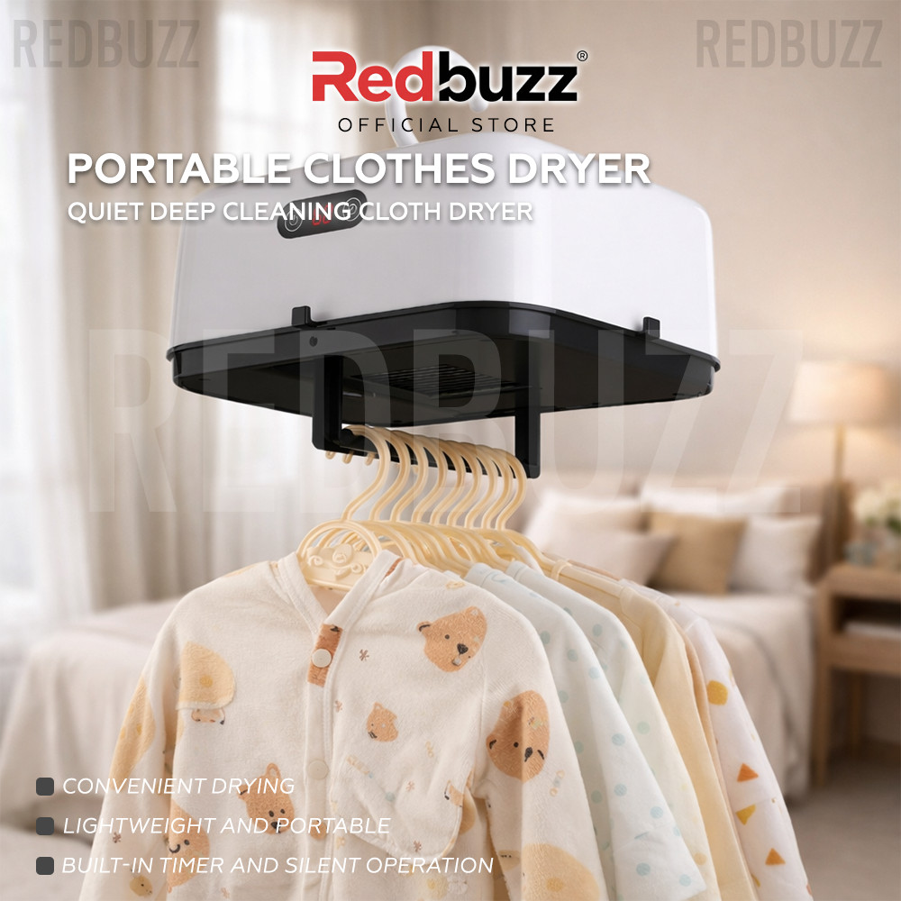 REDBUZZ Portable Clothes Dryer Quiet Deep Cleaning Cloth Dryer With ...