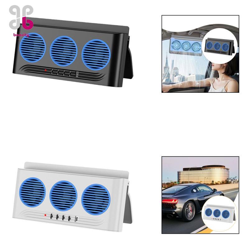 [Baosity] Solar Powered Car Window Fan with Warning Light Auto Vent ...