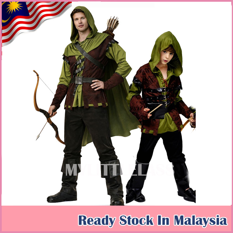 MYLITTLELASS Adult Kid Hunter Peter Pan Fairy Tale Huntsman Robin Hood ...