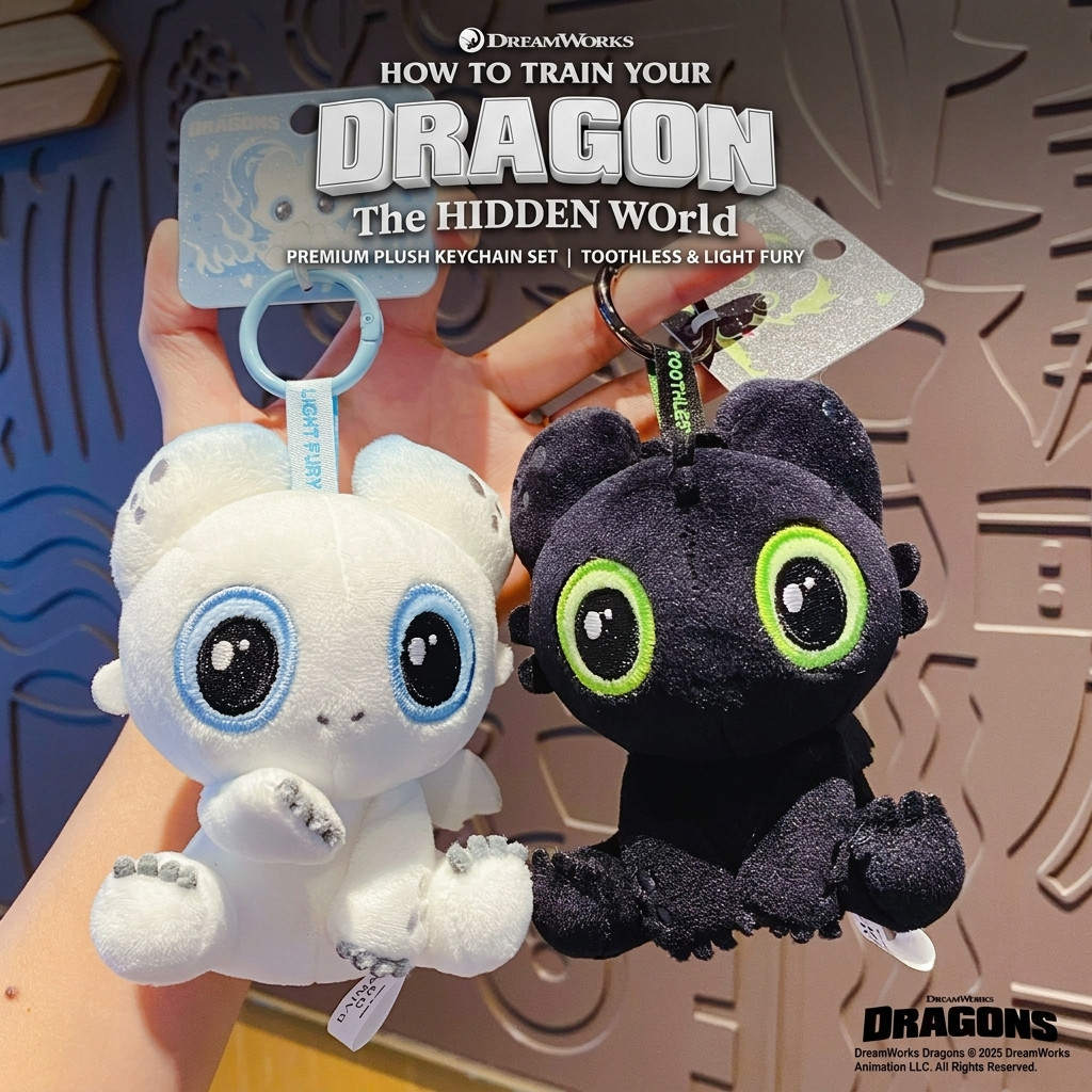 How to Train Your Dragon Toothless Plush Keychain | Exquisite Couple ...