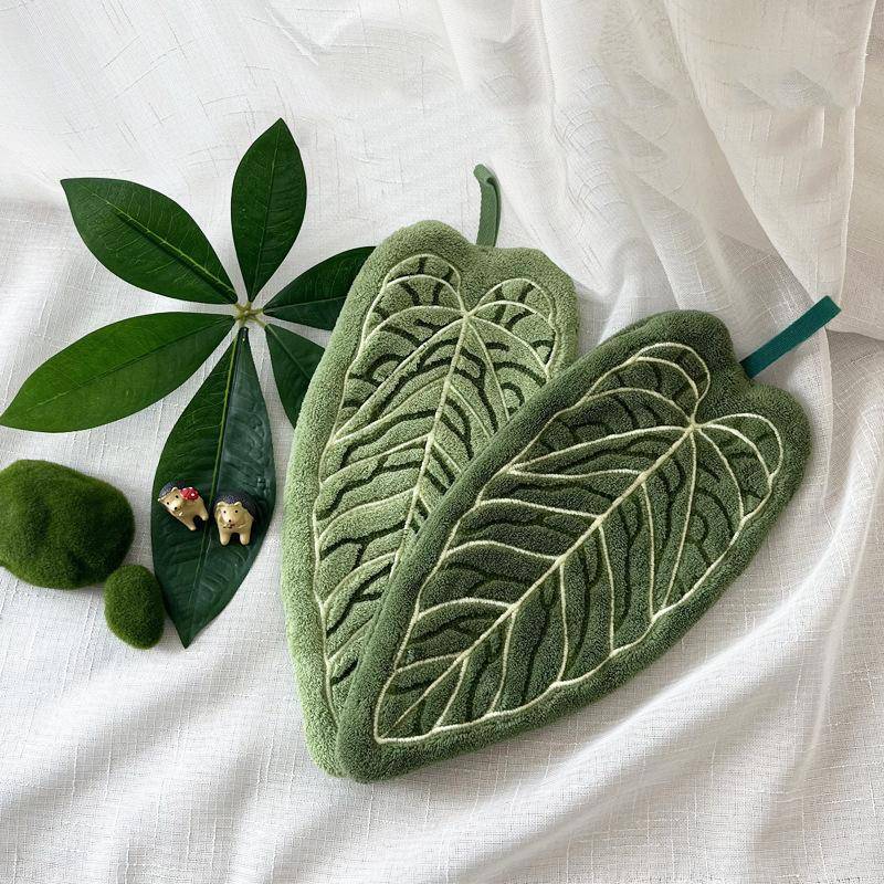 PND Hot Plant Hand Towel Cleaning Towel Absorbent Handkerchief Hanging ...
