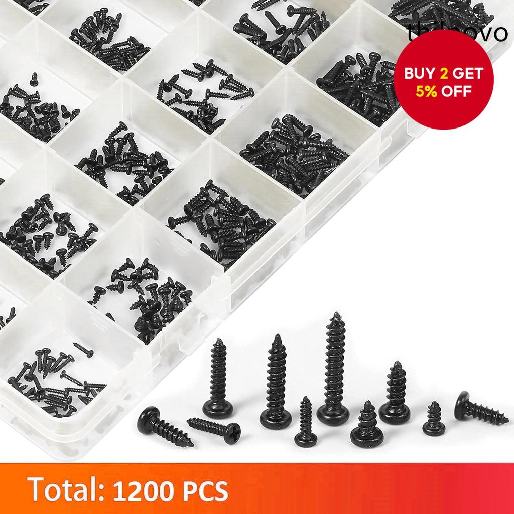 1200pcs Round Pan Head Tapping Screws Kit for Laptops and Notebooks ...