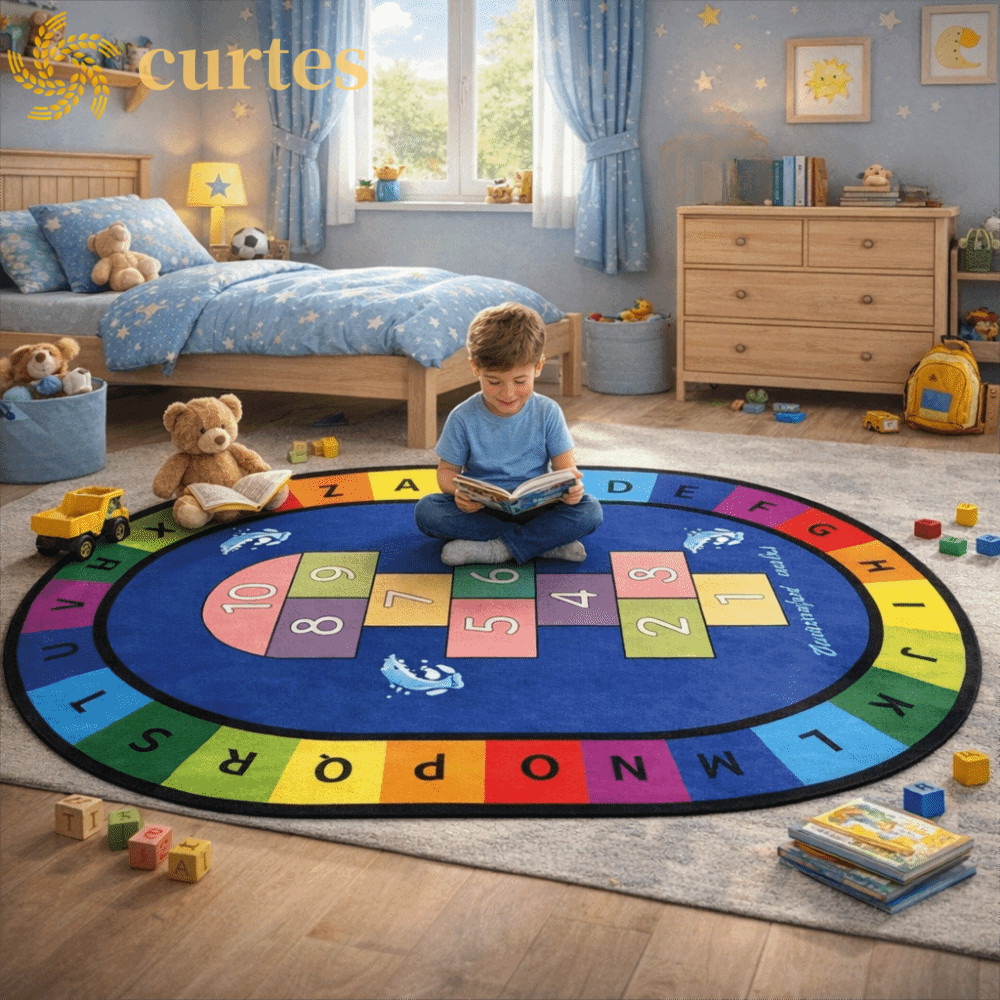 CURTES Educational Carpet, Animal Number Soft Cognitive Play Mat, Kids ...